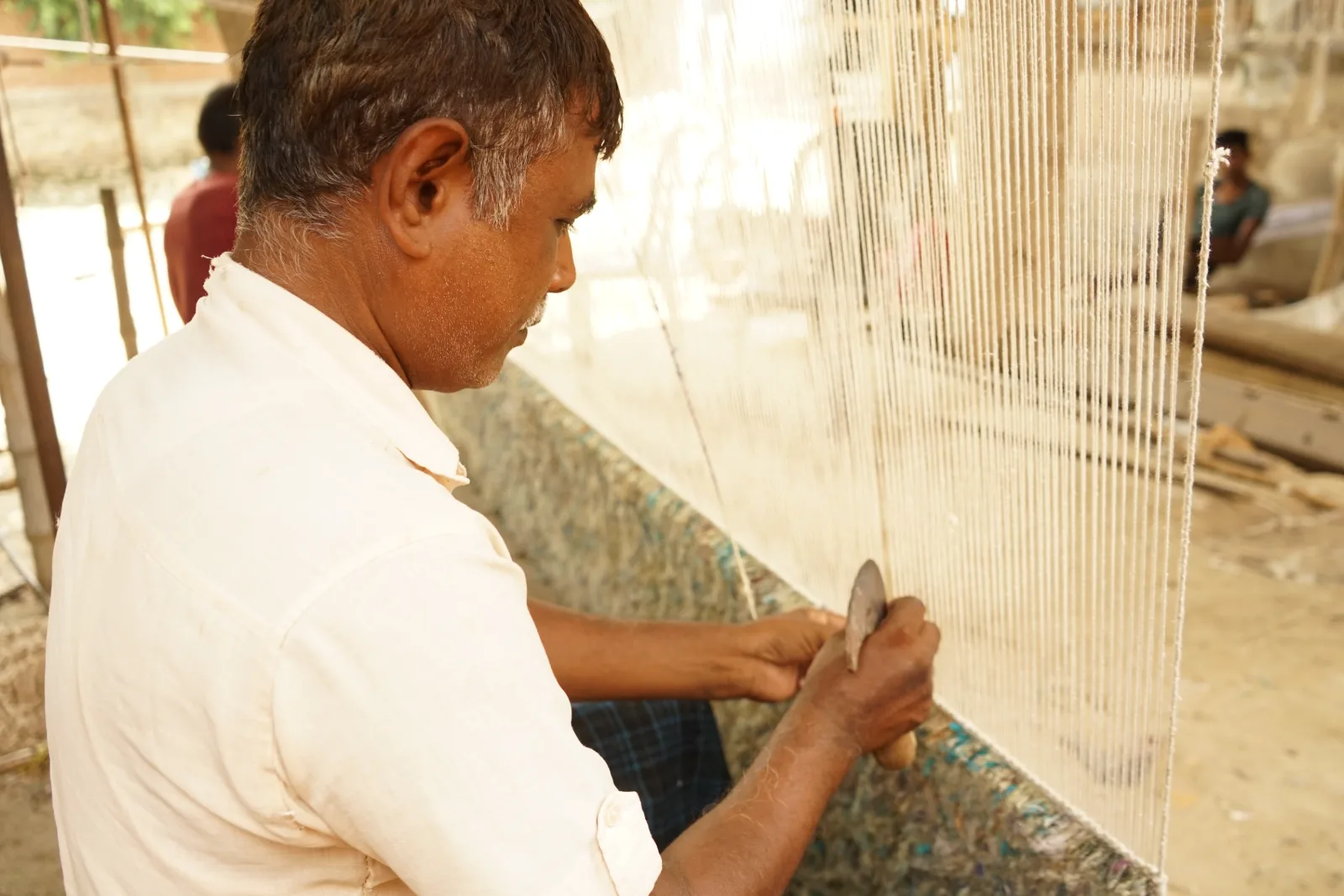 Weaver at the loom